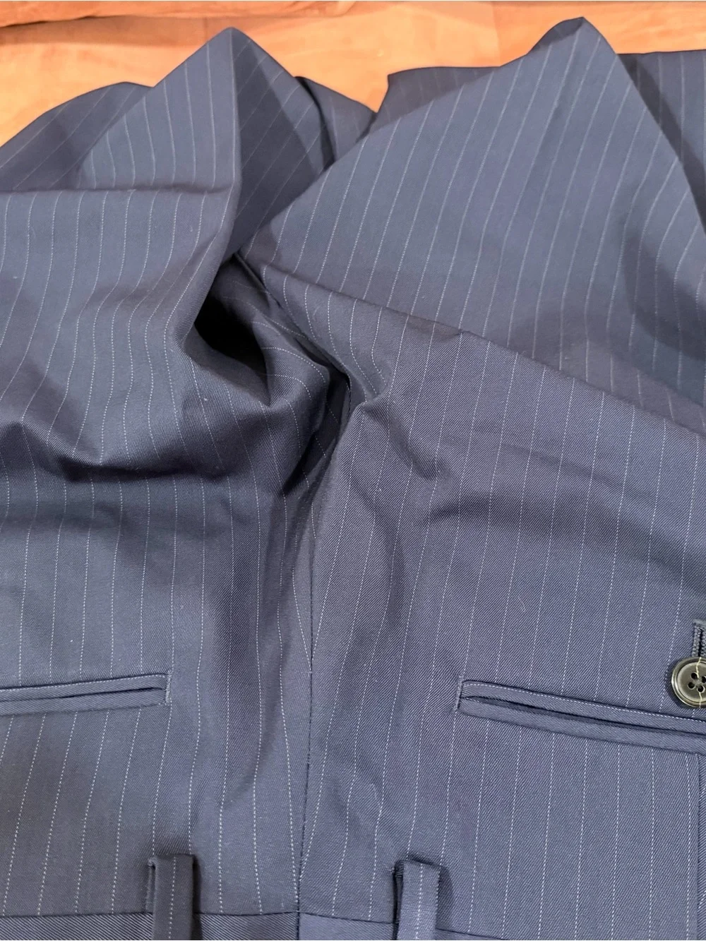Banana Republic Navy Pinstripe Dress Pants